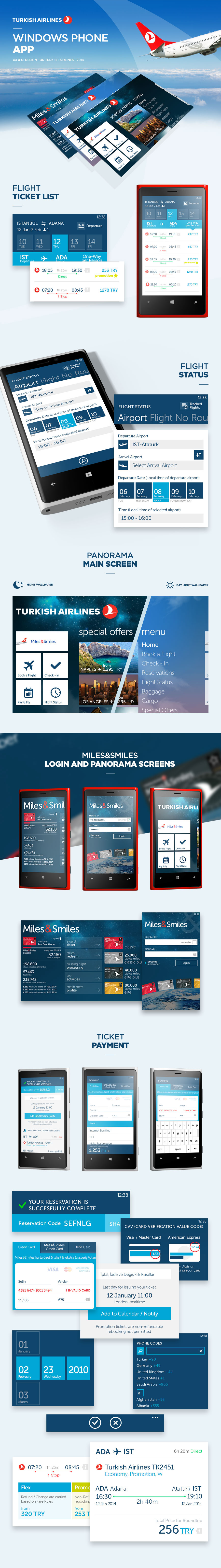 windows phone app UserInterface UserExperience turkishairlines   airlineapp Travel App travelling ui Airline App