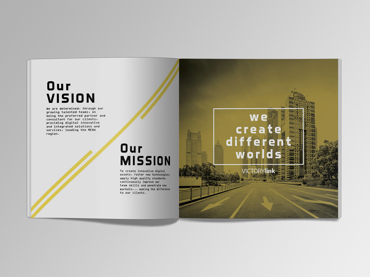 brochure Printing design paper company Adweek Behance company profile