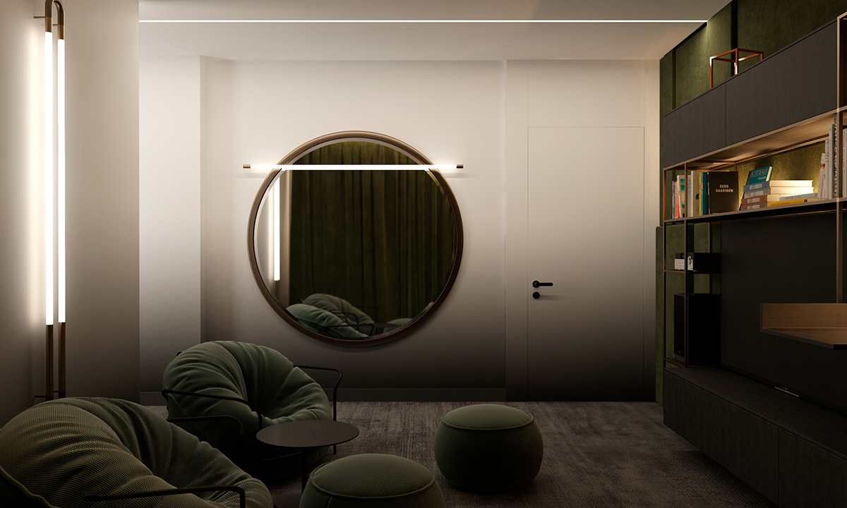 appartment artemide bathroom gradient interior design  kitchen modern interior MOOOI Render textile