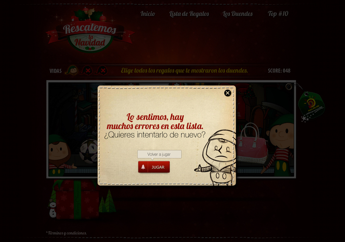 game microsite Website designer Christmas