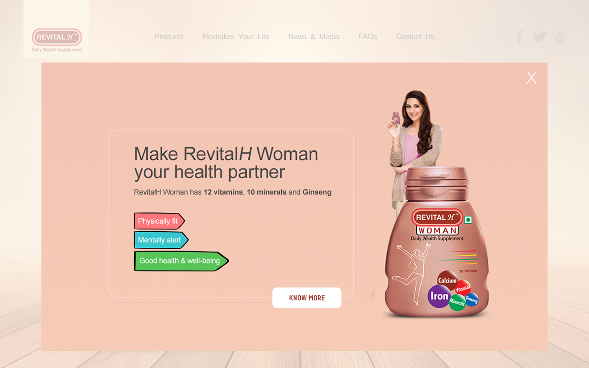 revital health homepage  Website