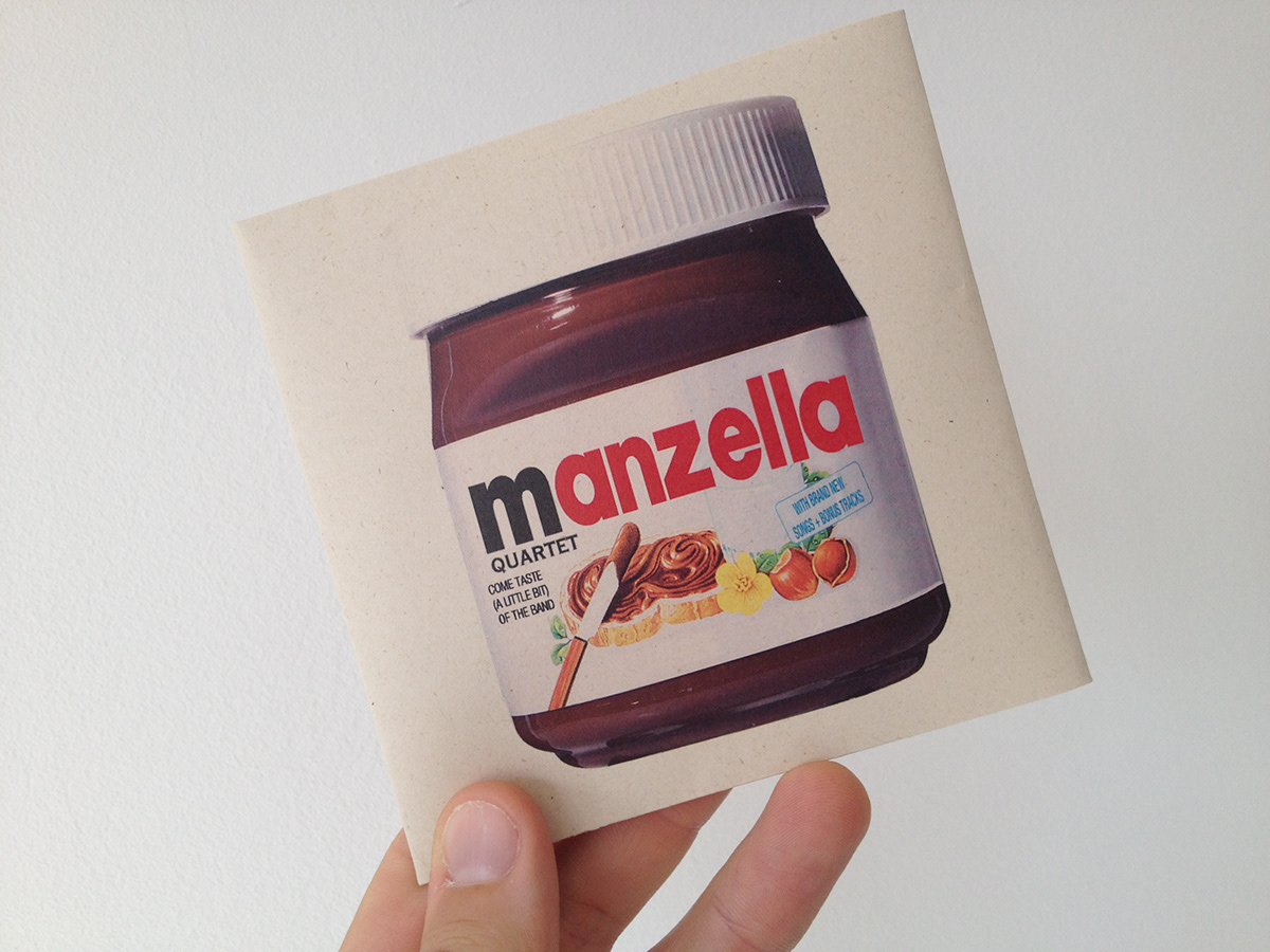 Manzella manzella quartet cd new album CD cover treefree paper cd pack CD packaging CD Graphic Design nutella Ecological packaging