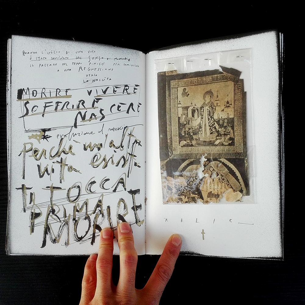 handmade book written lettering tears and saints lacrime e Santi emil cioran theothersartfair ebltz  