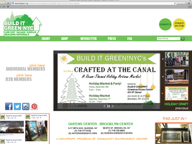 BIGNYC Build it Green non-profit eco-friendly