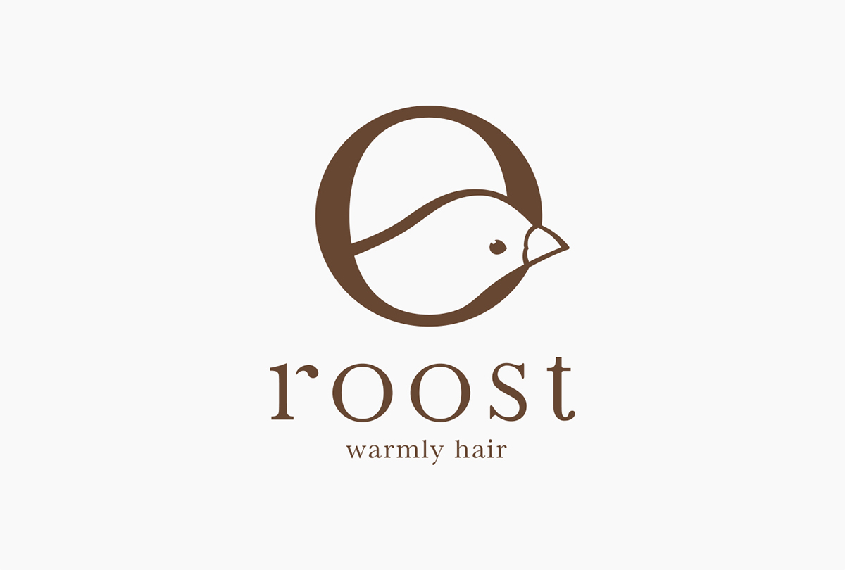 roost Hair Salon beauty salon 美容室 VI Design logo mark logo bird animal