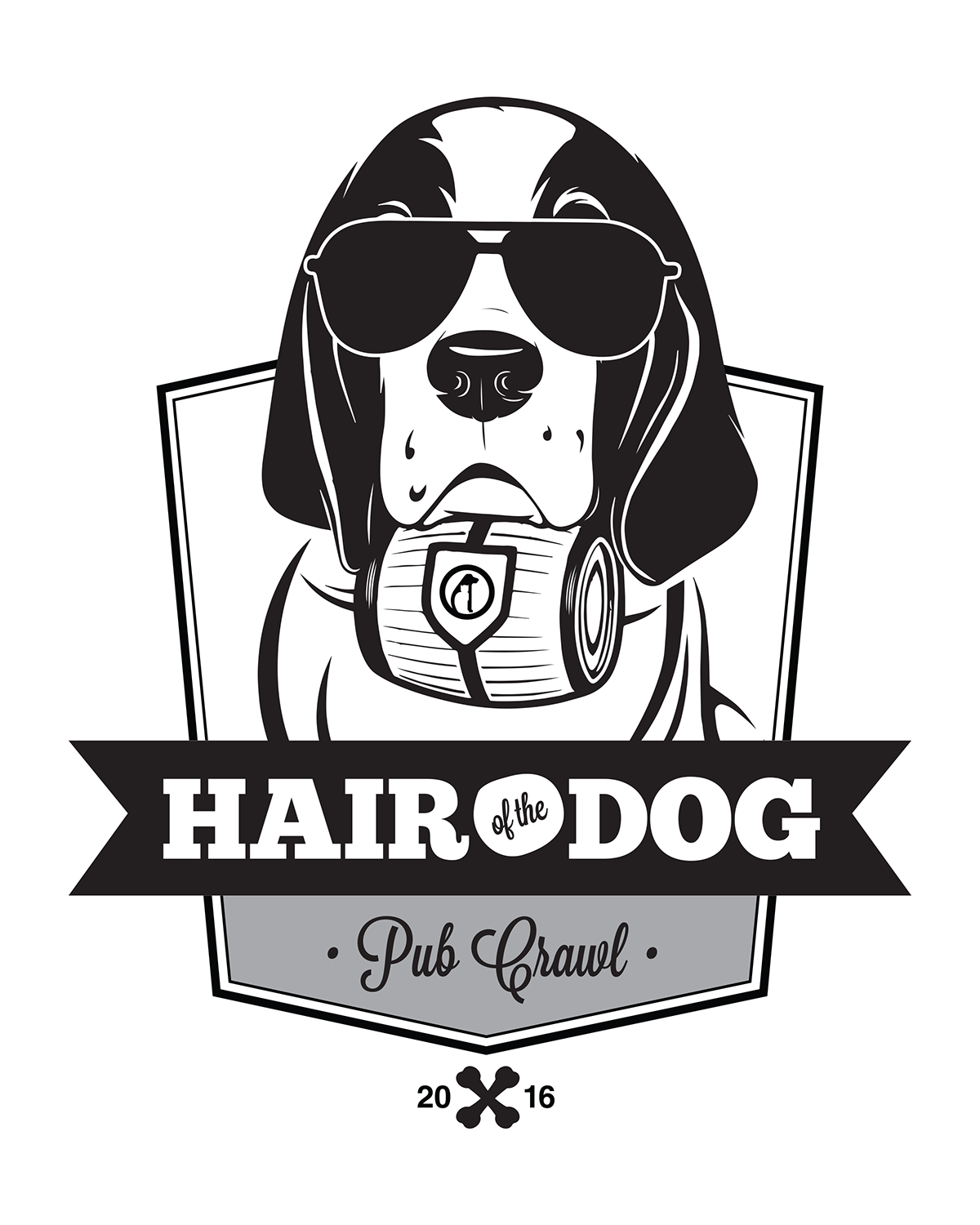 logo animal logo Dog Logo dog t-shirt T-Shirt Design pub crawl animal shelter young professionals one color