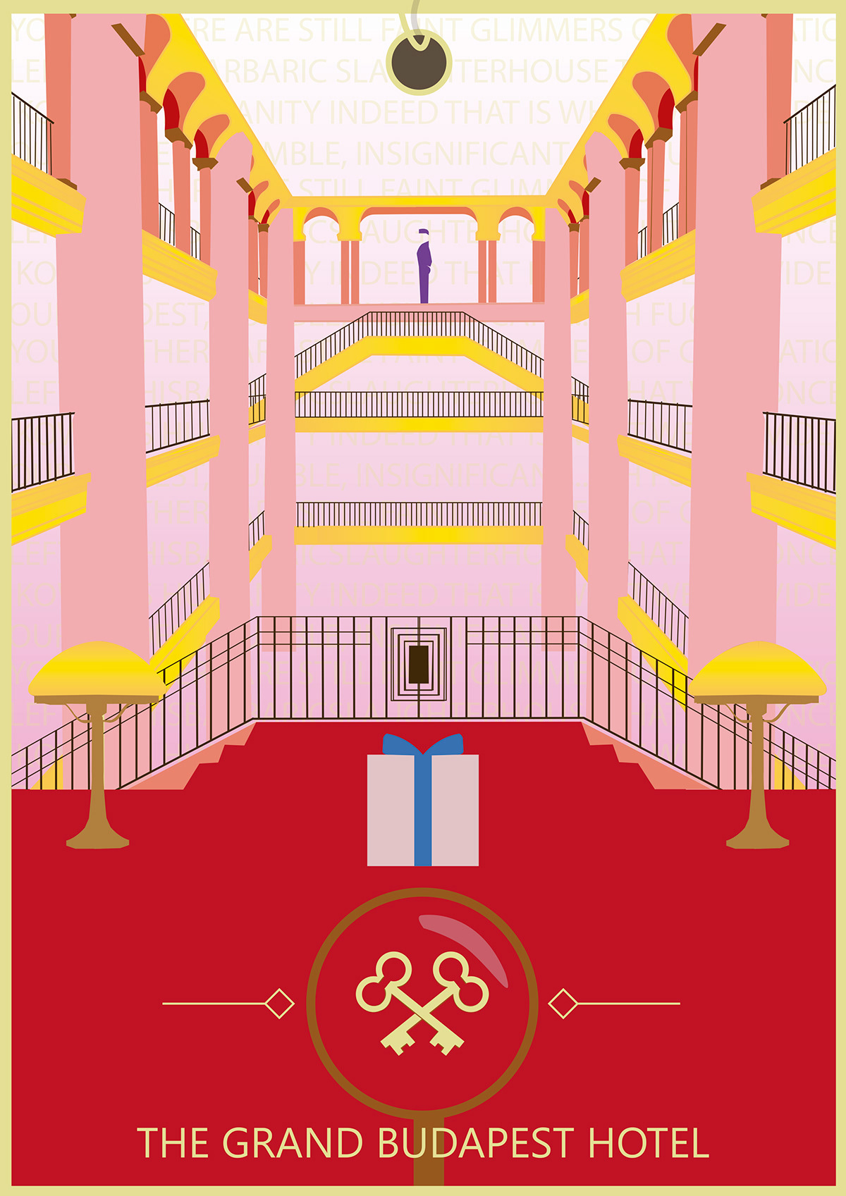 poster Poster Design Illustrator graphic design  grand budapest hotel ILLUSTRATION 