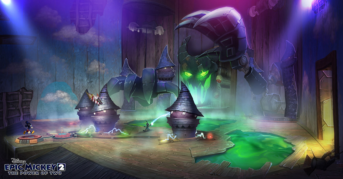 epic mickey 2  mickey mouse  Mickey  oswald   concept art  Illustration  art  drawing  Environment