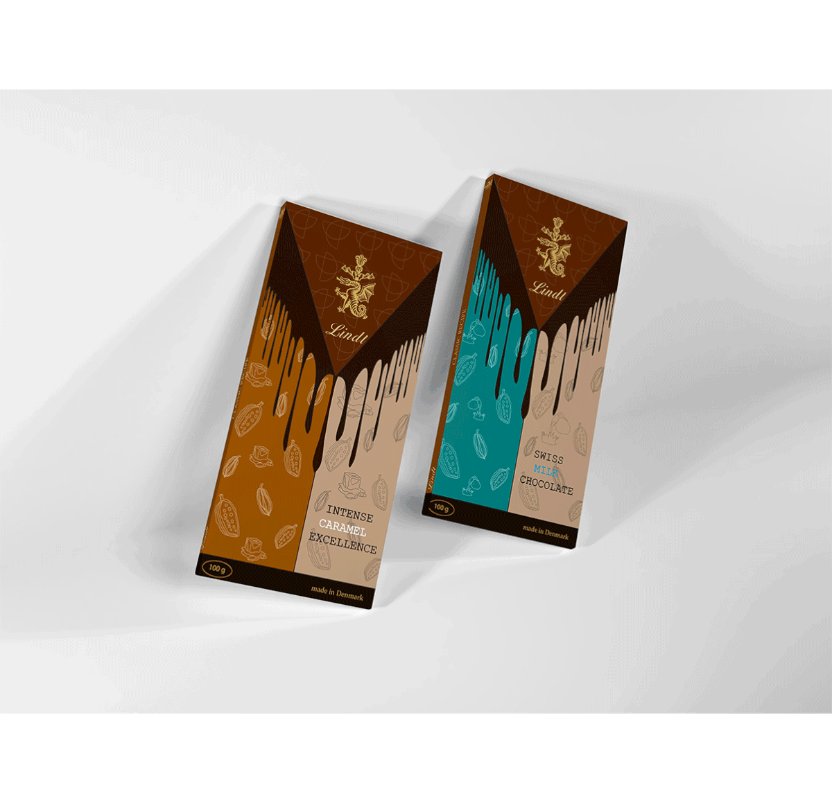 chocolate Packaging chocolate packaging design Lindt graphic design  Chocolate Mockups