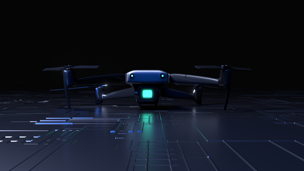 3D animation  motion graphics  Advertising  cyber security Technology drone CGI octane