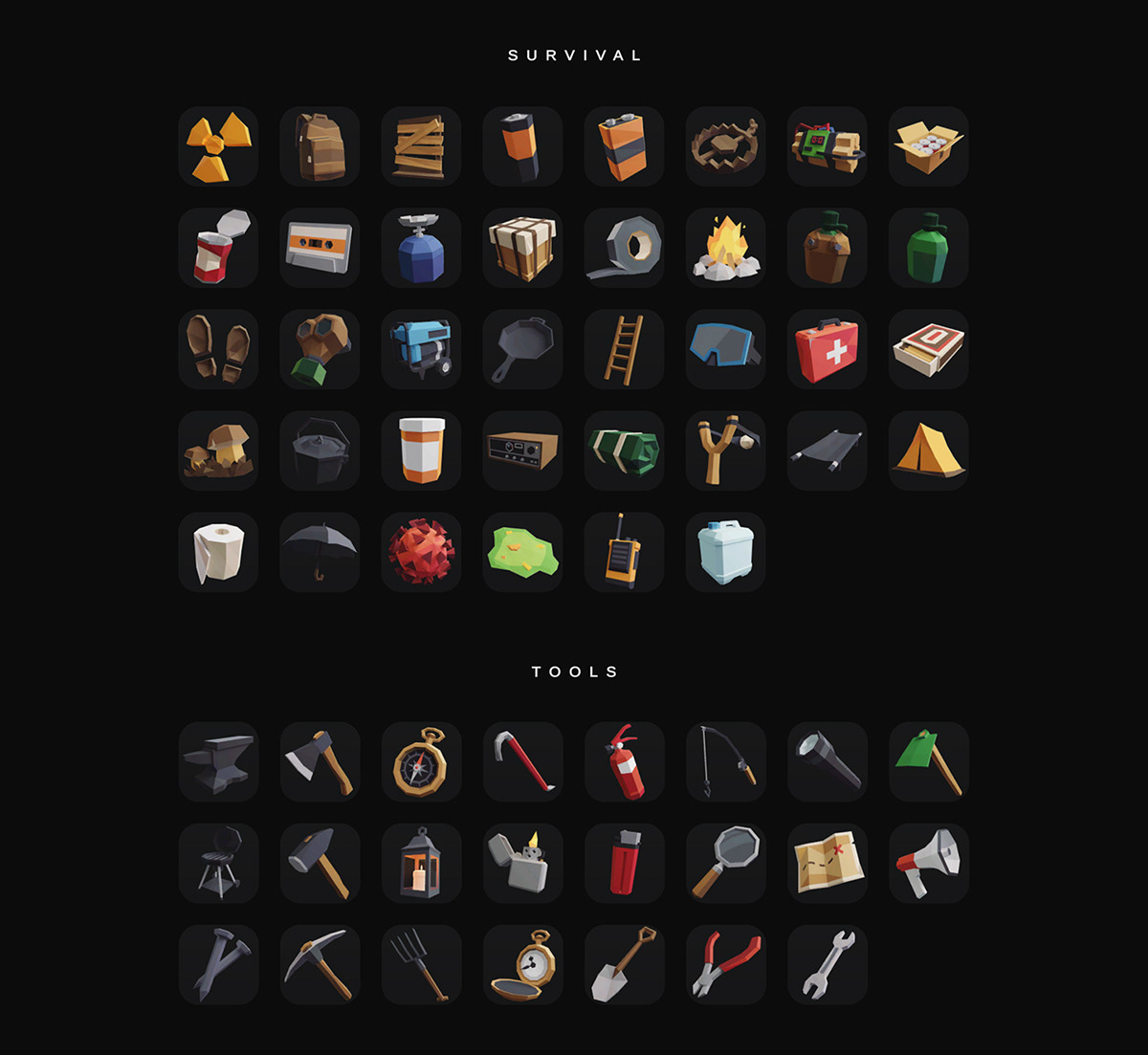 GUI Icon icons ILLUSTRATION  kit lowpoly polyperfect
