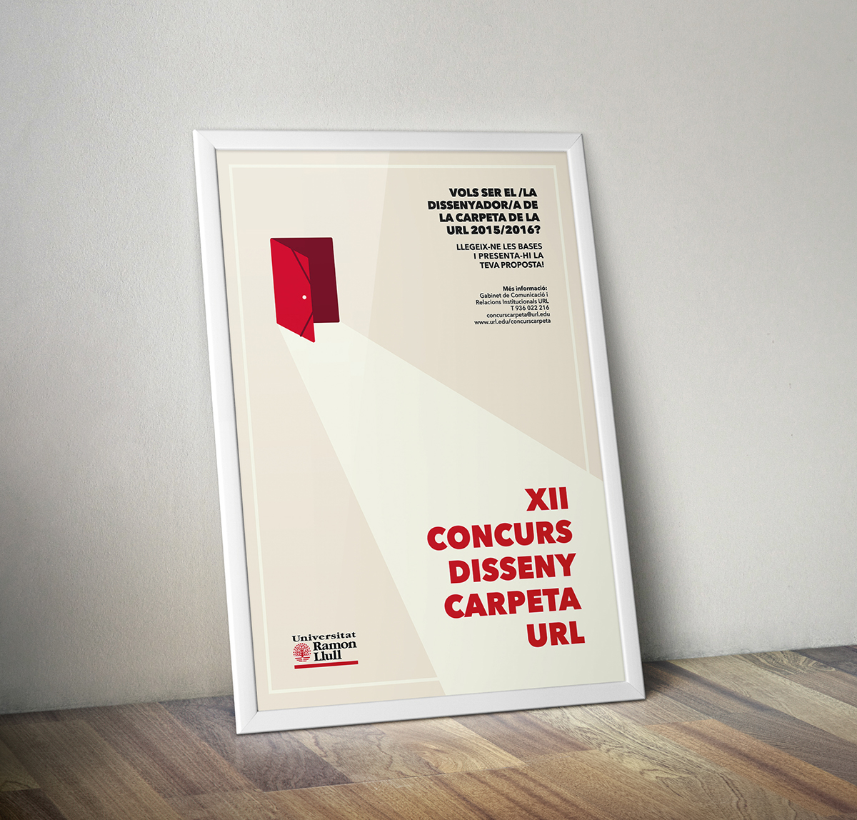 poster diseño disseny url ramon llull Carpeta contest concurs puerta oportunidad folder