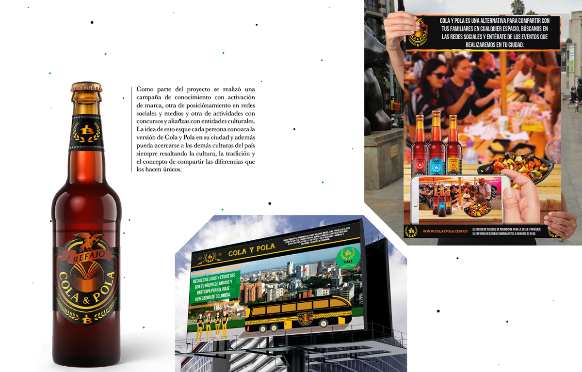 brand beer graphic design  Illustrator photoshop bogota colombia drinks redesign campaign