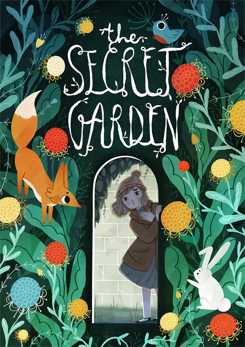 children illustration children's book Classic cover Digital Art  ILLUSTRATION  iPad literature Procreate The Secret Garden