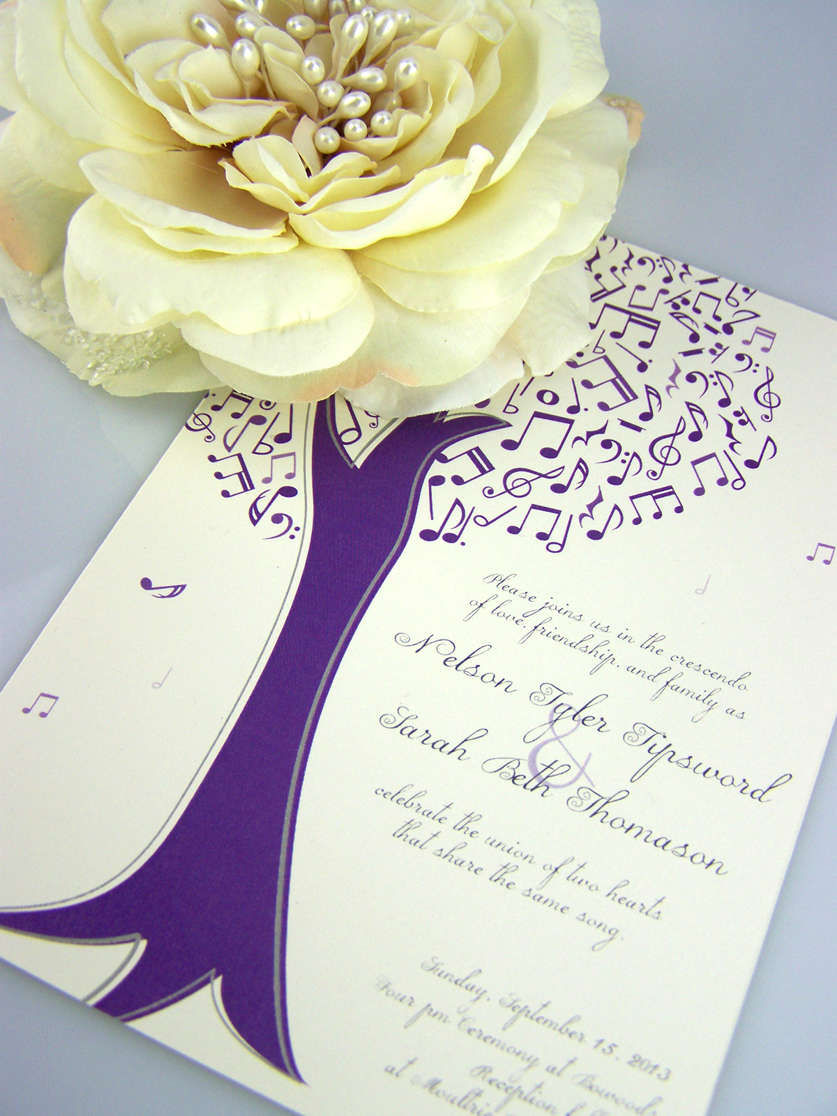 invitations Wedding Invites invitation design music themed design