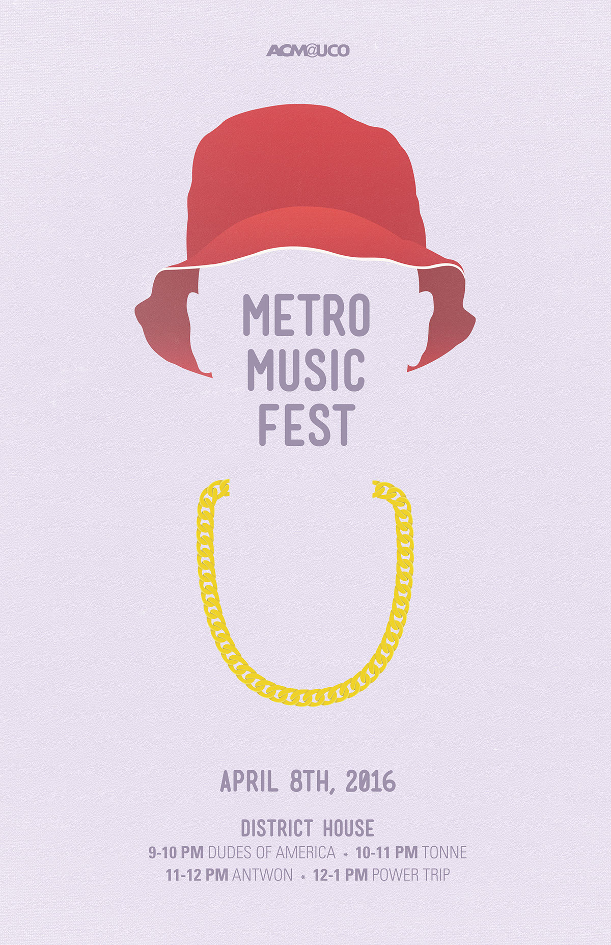acm Metro Music fest texture flat simplistic modern