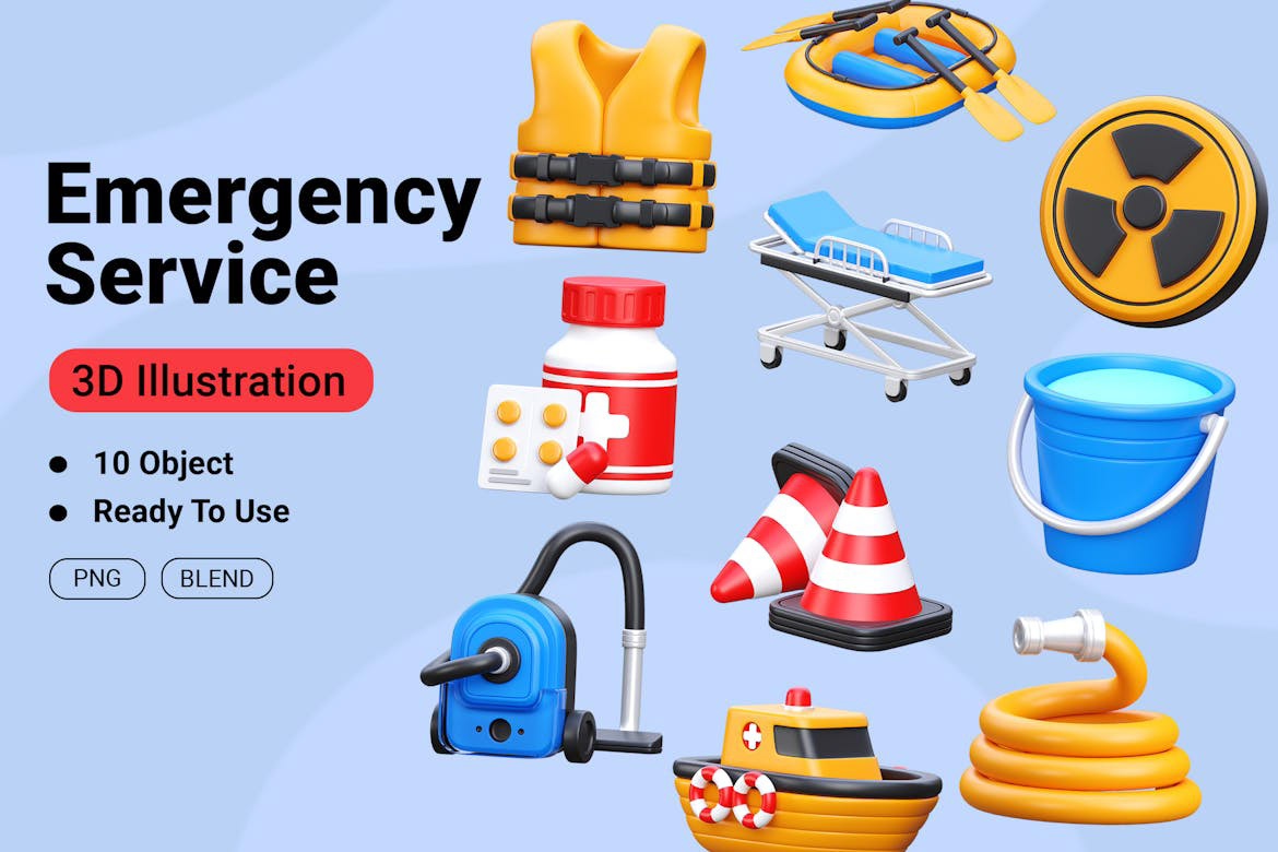 emergency service 3d icon Icon icons icon design  iconography icon set 3D 3D illustration