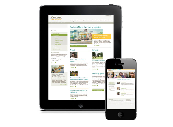 washburn website children  webdesign  web design colorful grid interactive cms Content Management System