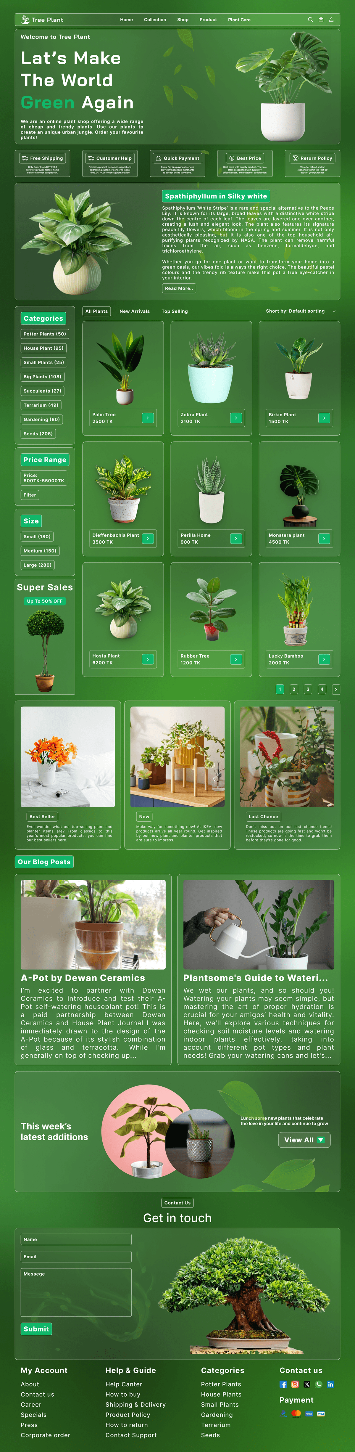 Tree plant Tree  plants Figma UI/UX uiux uiuxdesign Web Design  product design  home plants shop