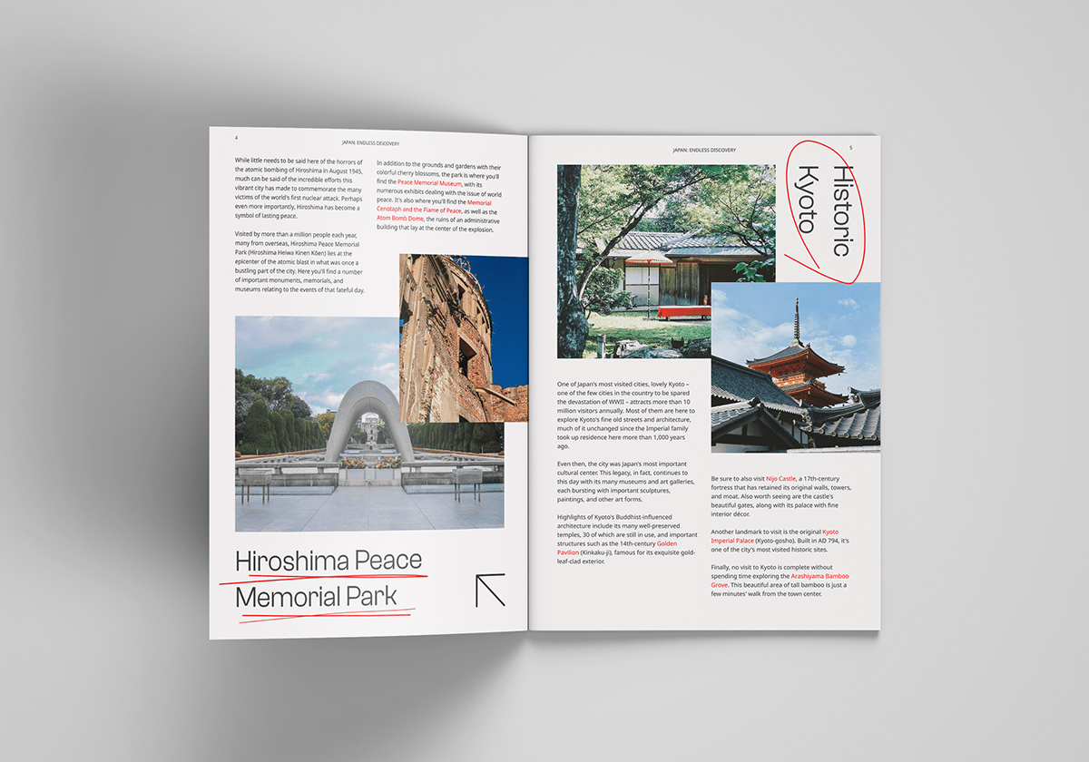 brochure brochure design Catalogue discovery graphic design  InDesign japan japanese magazine Travel