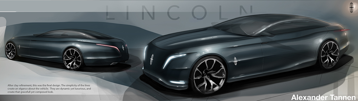 lincoln luxury simplicity electric responsible green elegance design proportion Big Car concept design
