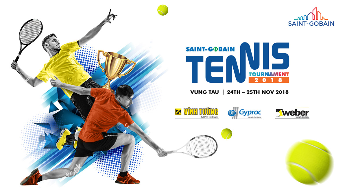 Saint Gobain posm Event tennis Tournament tournament 2018 Weber Gyproc sport key visual