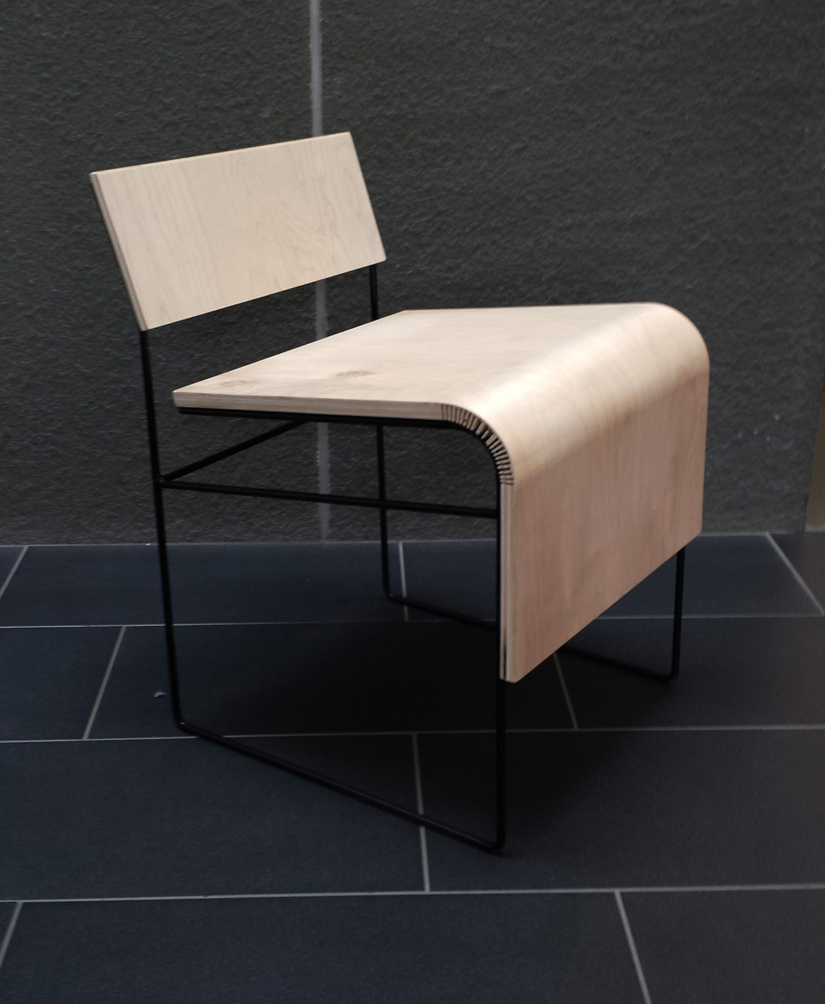 bent steel plywood furniture seating chair