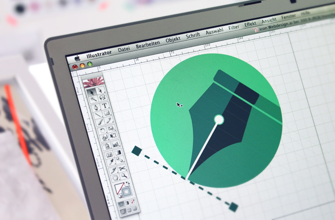 Icon icons flat UI concept sketch development grey set graphic heart pen analyse diagram green