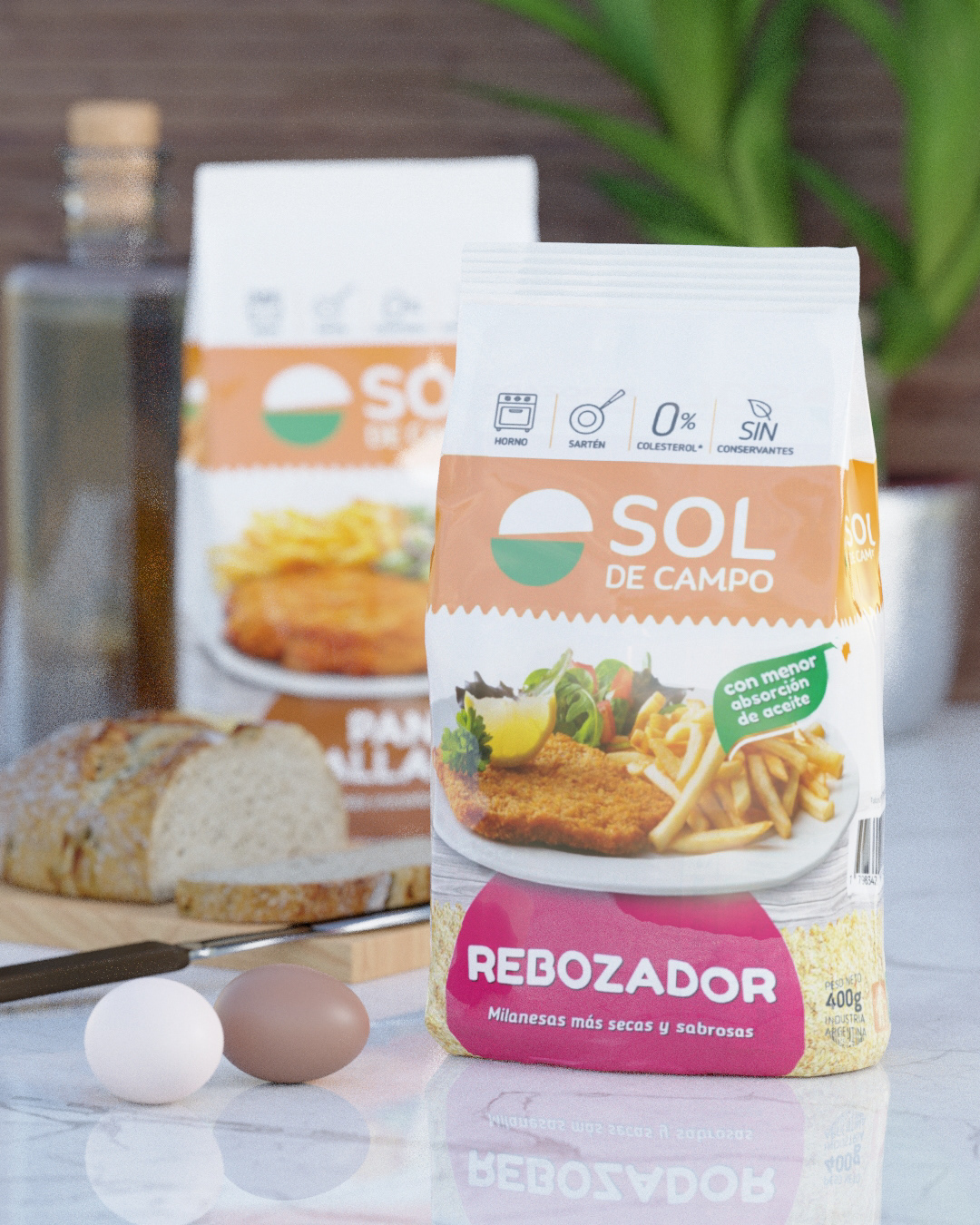 brand bread Breadcrumb Food Packaging milanesa Packaging panko product 3D blender