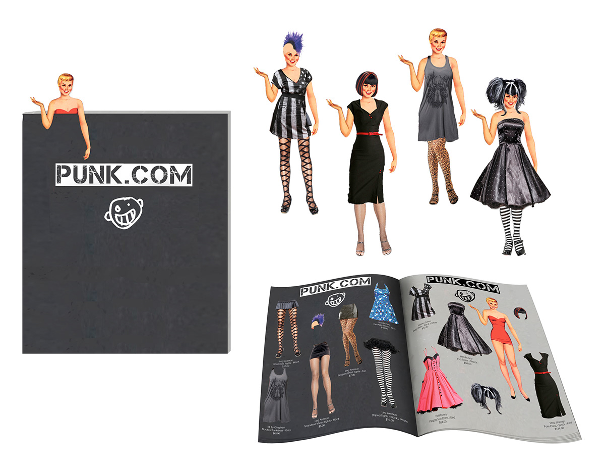 Punk.com OOH interactive Direct mail paper doll