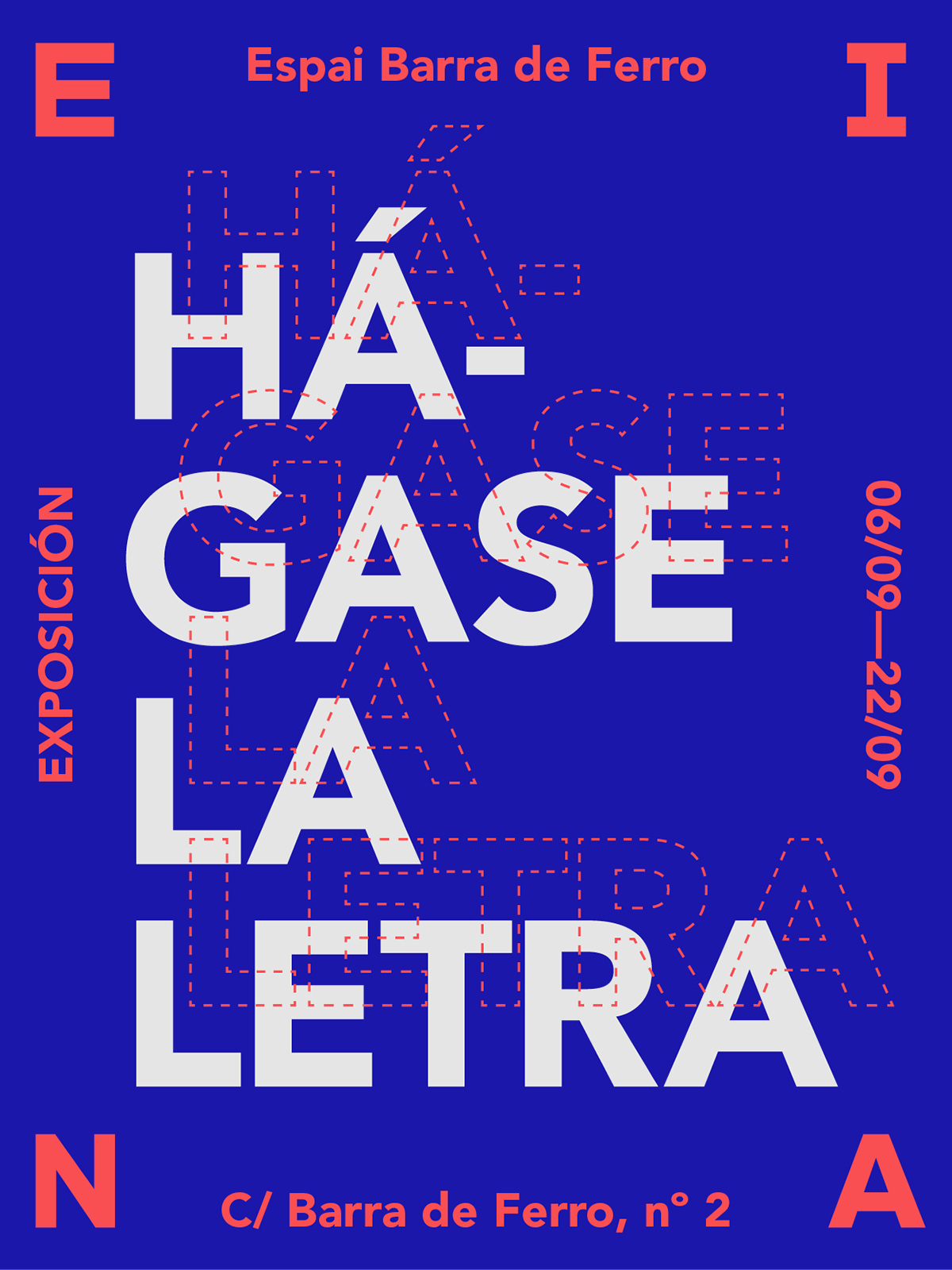 eina student type Exhibition  flyer poster Collaboration tipo letra