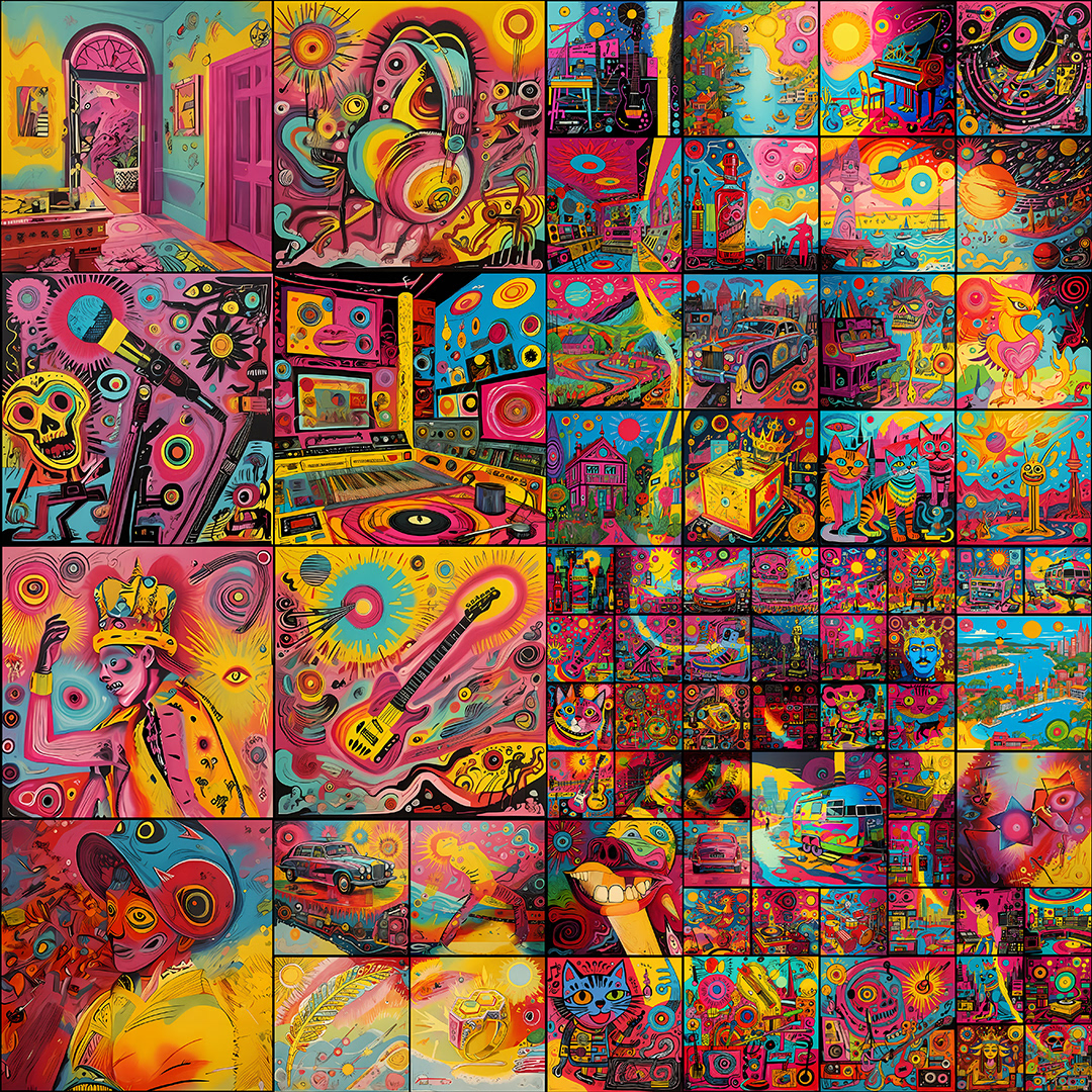 colorful ILLUSTRATION  Digital Art  queen portrait mosaic illustrations digital illustration art freddiemercury
