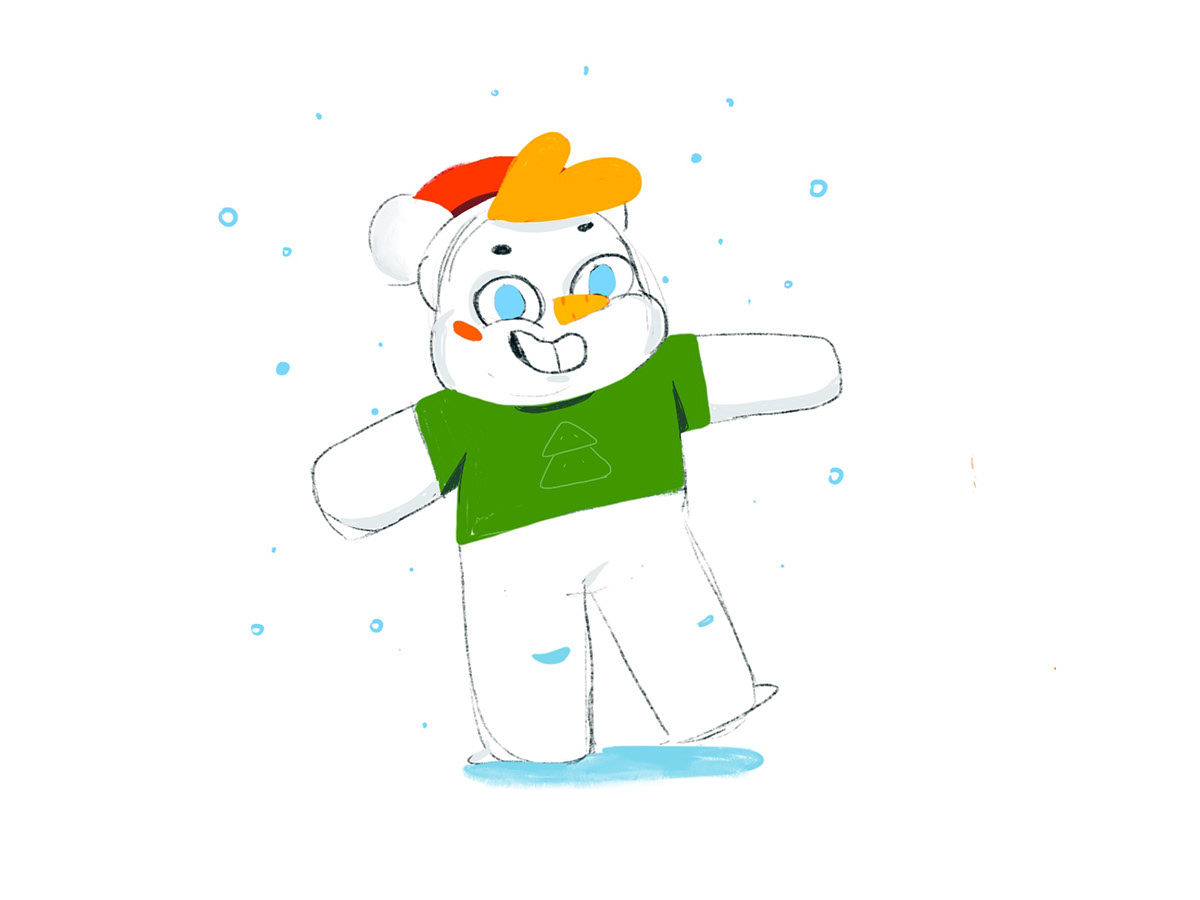 dancing Motion Art character animation winter snowman snow new year animation  Character design  motion design