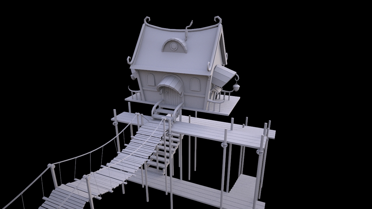 wip 3D Treehouse