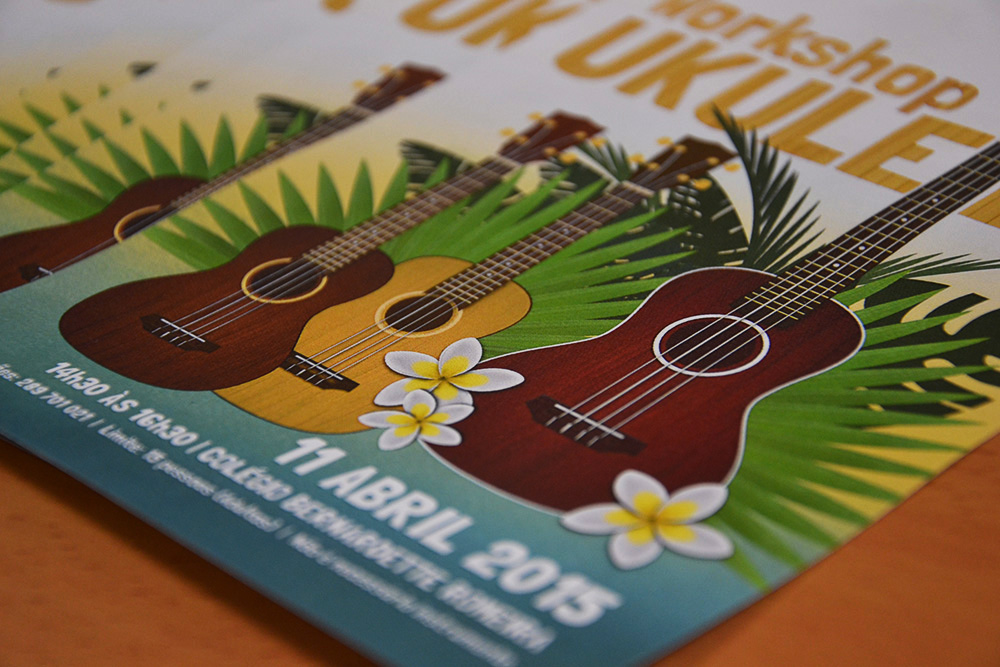 Ukulele Plumeria HAWAII workshop ukulele havai ukulele poster ukulele illustration ukulele soprano ukulele tenor