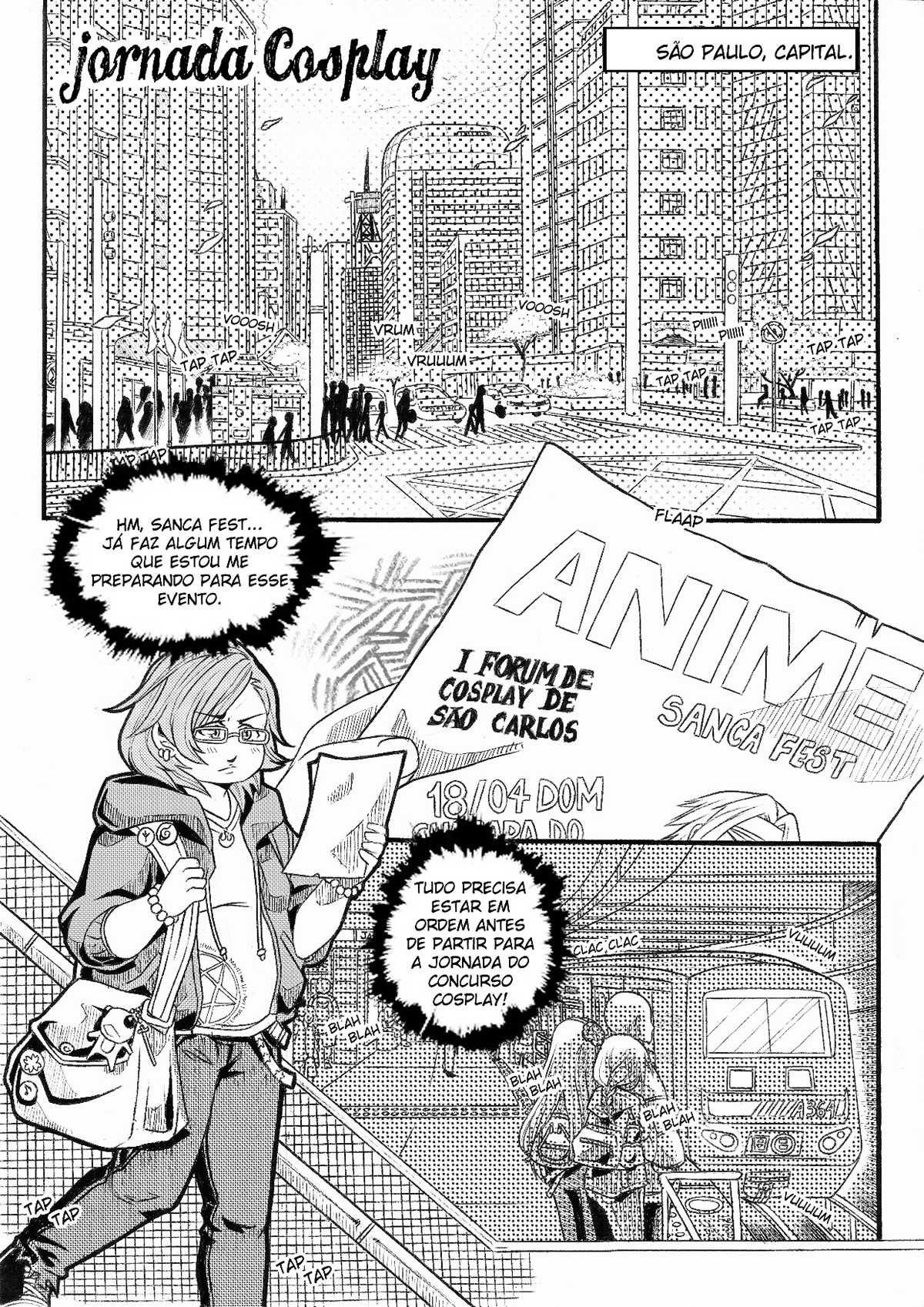 Cosplay quadrinhos manga