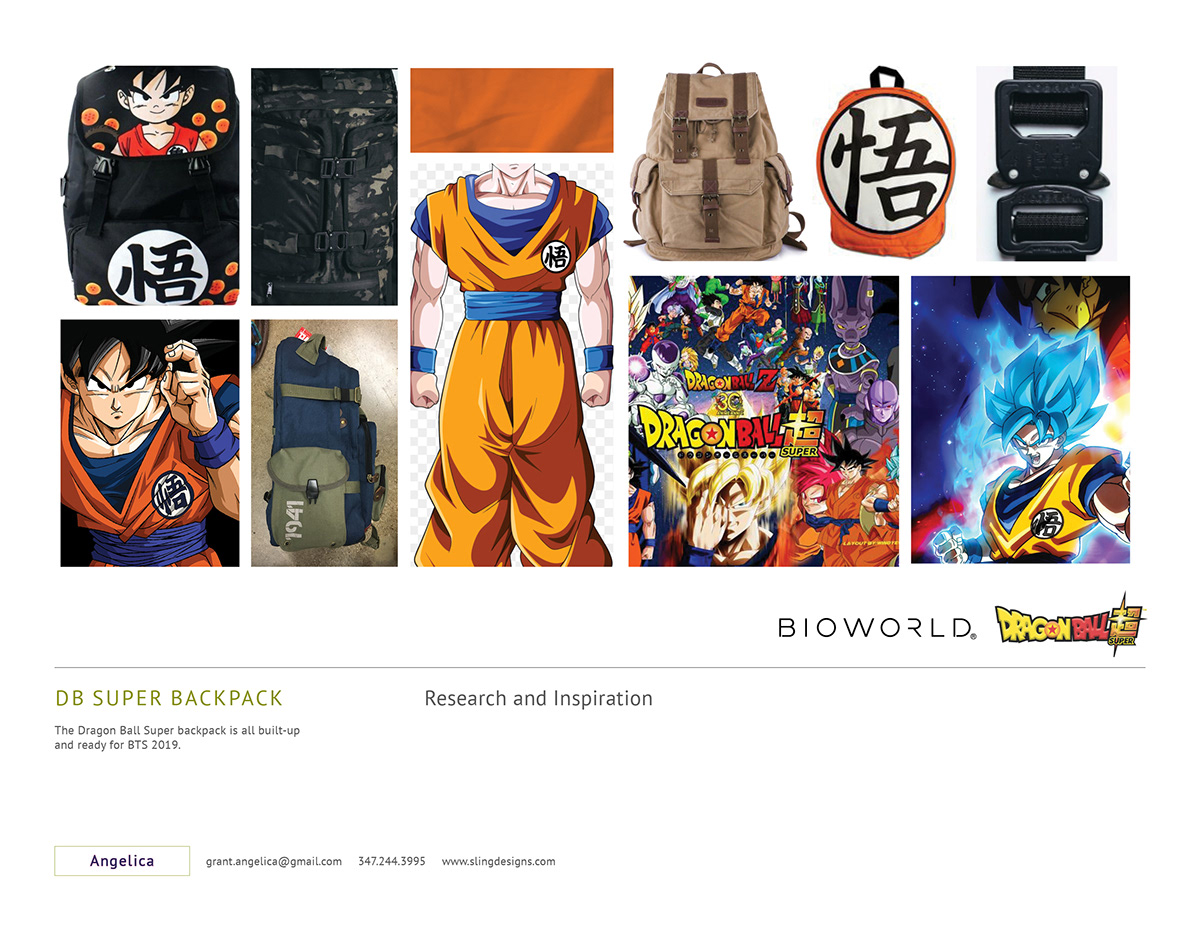 Bioworld Merchandising dbz super DBZ Bag Designer bag designer Anime Bag Design toei animation Angelica Grant dragon ball super DB SUPER BACKPACK Funimation