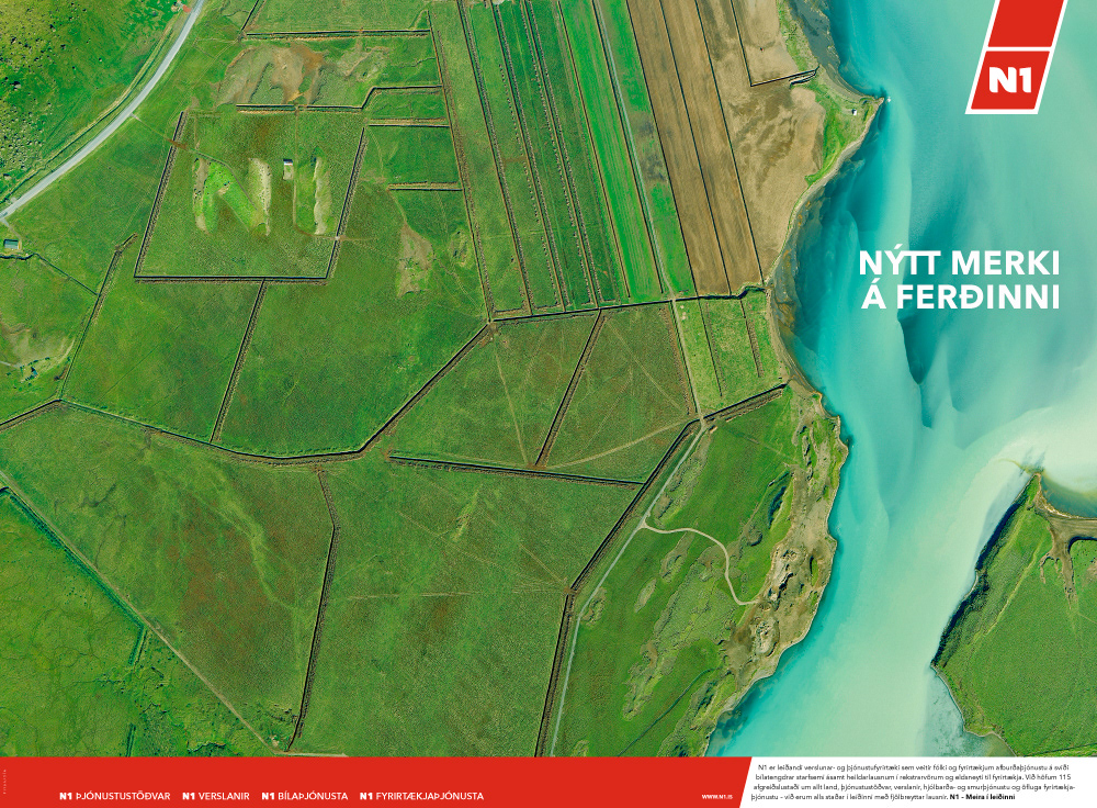 N1 Oil Company iceland jari Aerial Photography icelandic brand print ad