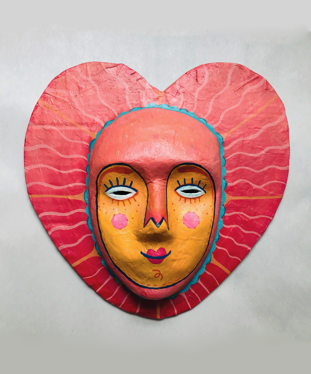 #máscaras amor artesanias cartonería corazon mascaras mexicanas mexico mexico city papelmache mascaras