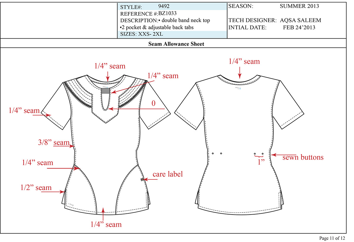 technicaldesign fashiondesign specs TRIMS fabrics