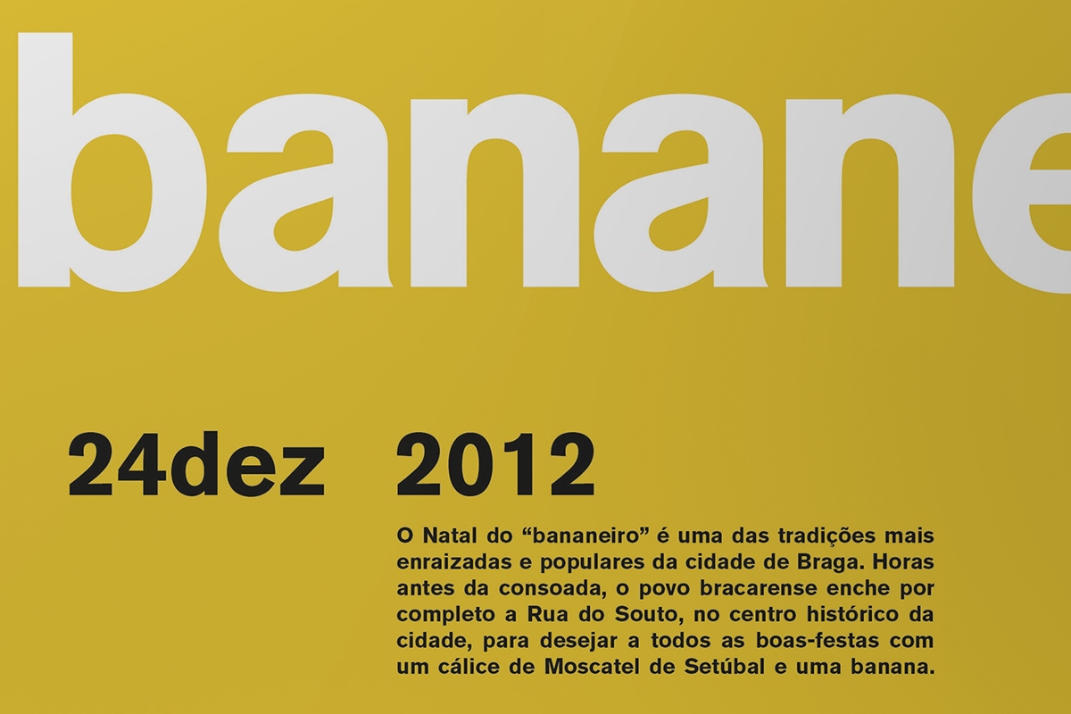 bananeiro 2012 academic student Work  poster banana moscatel Braga city Portugal IPCA Portuguese Tradition