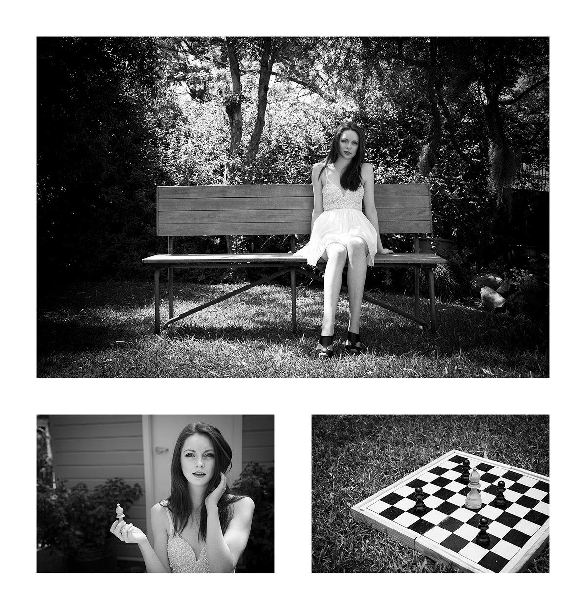 Photography  Portraiture blackandwhite chess garden