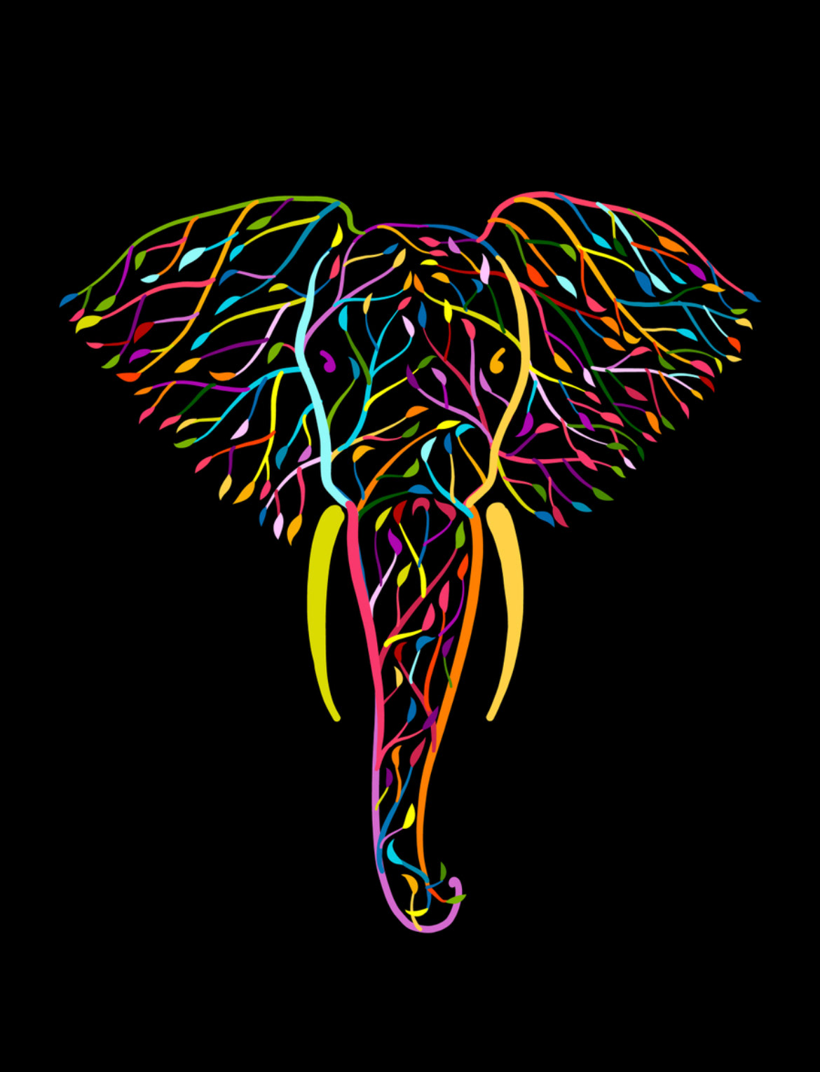 animal Concert art elephant logo elephants four seasons ILLUSTRATION  Tshirt Design vector