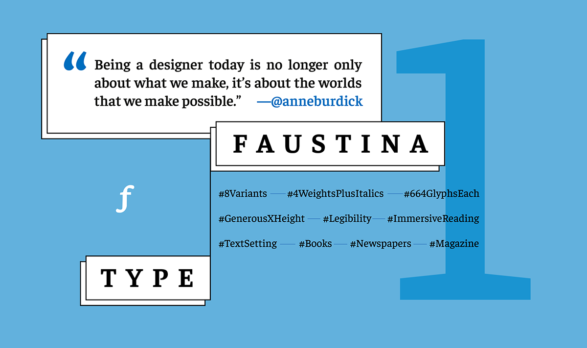 type Typeface typography   tipografia font fuente Omnibus Type press series Faustina google fonts