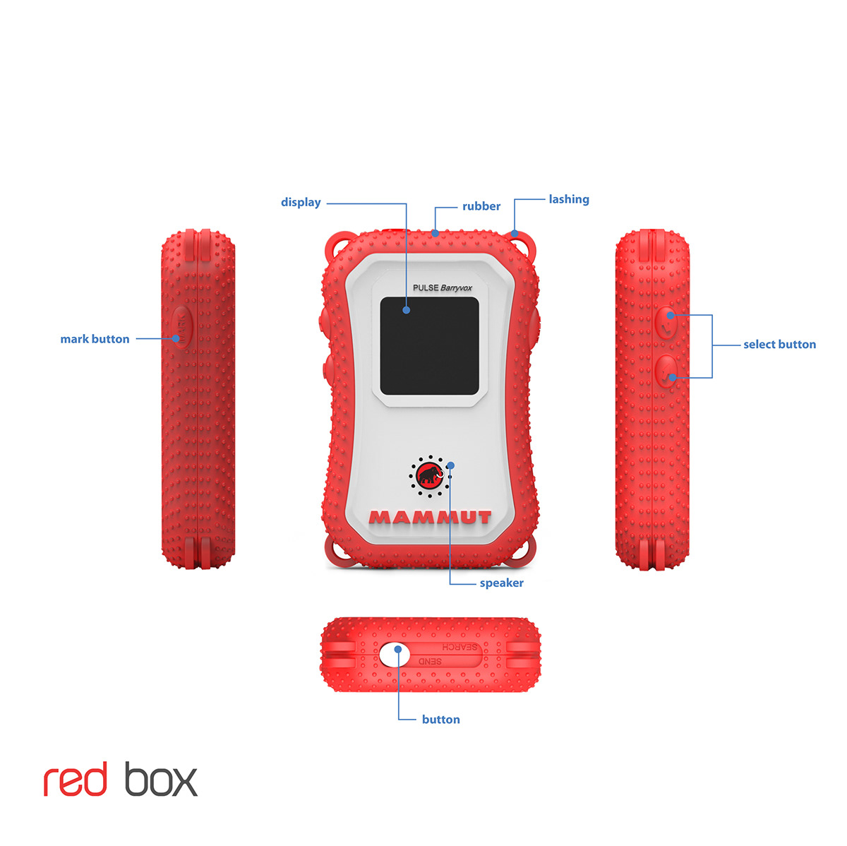 red box Barryvox the avalanche rescue beacon device