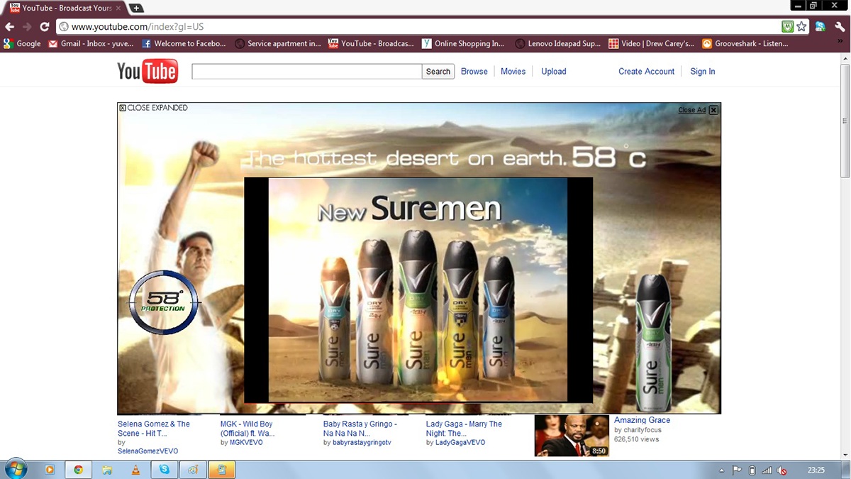 sure deodorant heat youtube interactivebanner Unilever