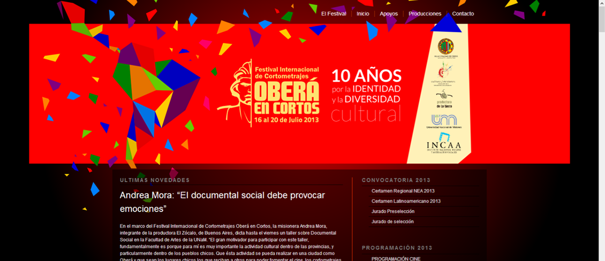 oec Oberá cortos cortometrajes obera en cortos Misiones argentina festival