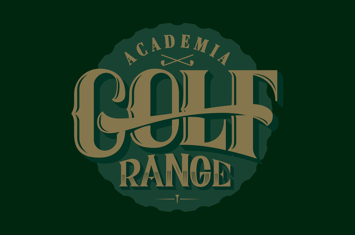 brand logo lettering Handlettering HAND LETTERING handmade golf