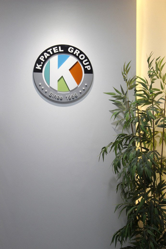 signage design brand identity K Patel Group realty