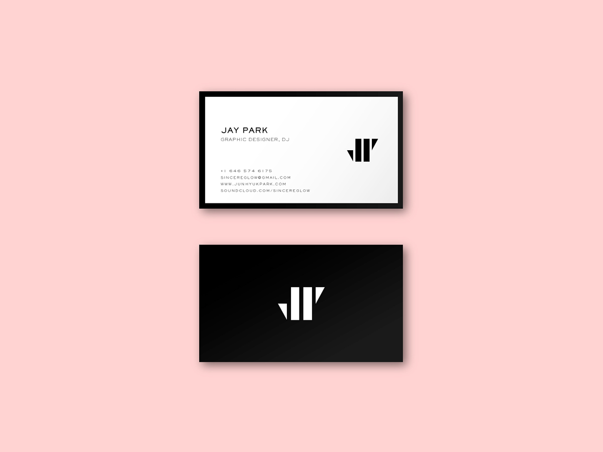 jay Park junhyukpark.com portfolio Graphic Designer Web designer Self Promotion business card
